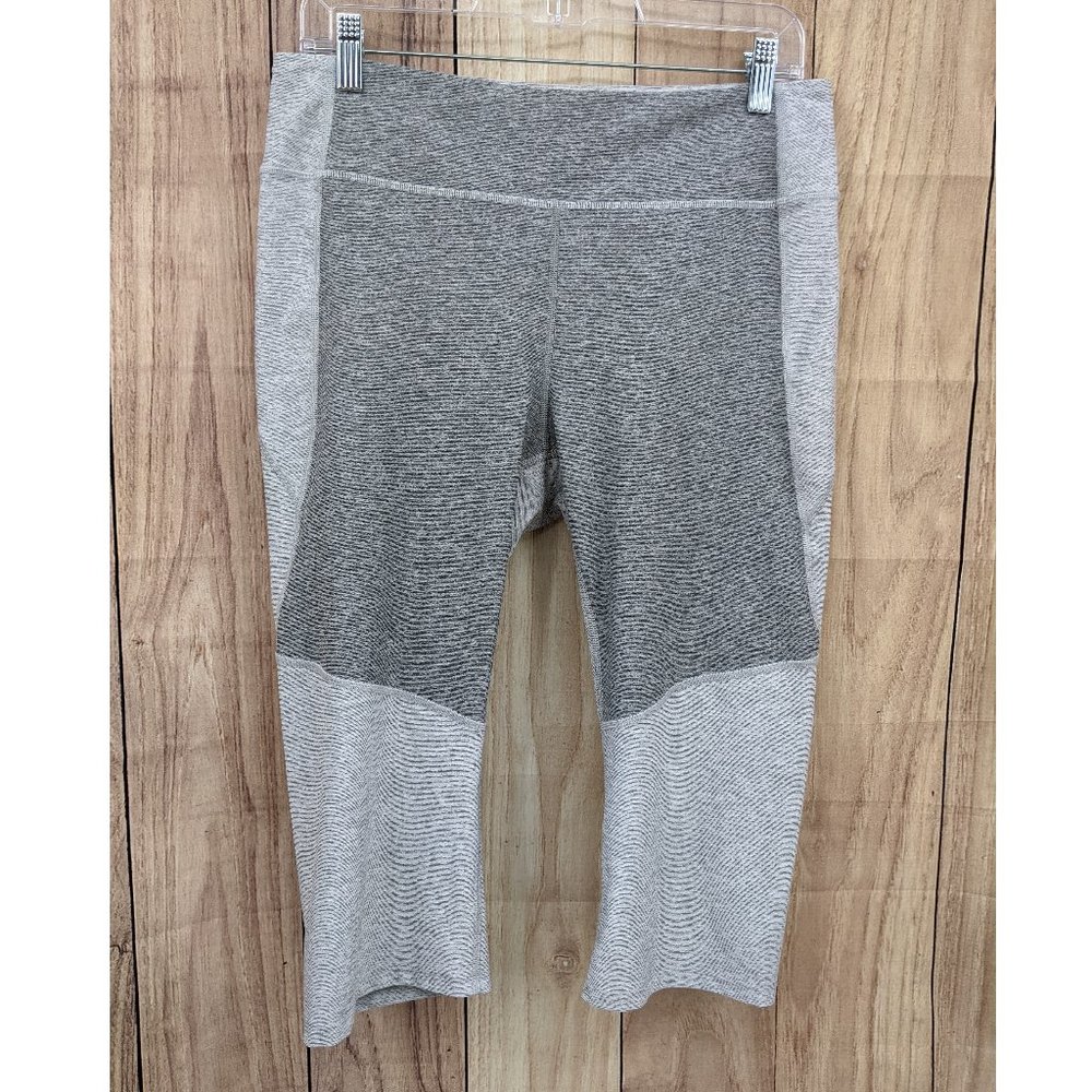 OUTDOOR VOICES Warmup 3/4 Legging Dove/Ash Gray Space Dyed Sz XL - Picture 3 of 8